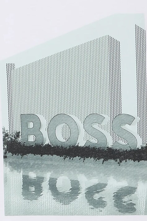 Дитяча бавовняна футболка BOSS — SS26-TSB0DB, білий — фото 4