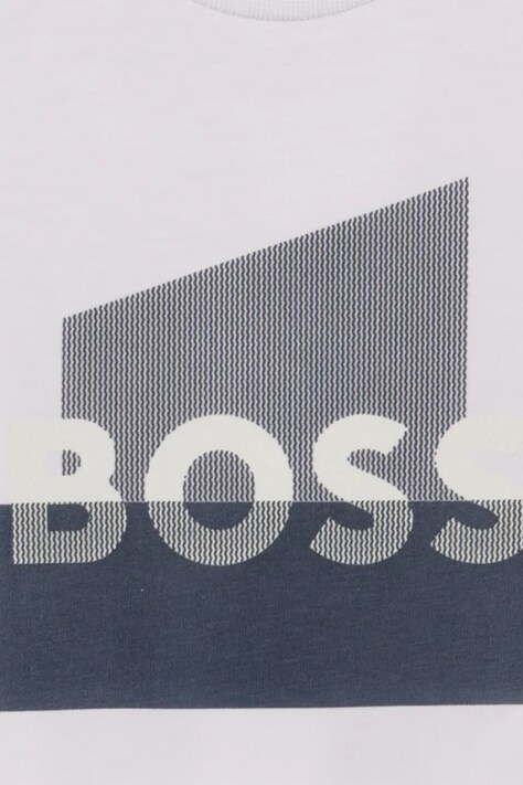 Бавовняна футболка для немовлят BOSS — SS26-TSB0E2, білий — фото 3