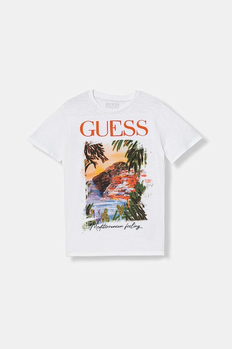 Guess t-shirt dziecięcy bawełniany biały L6GI05 K6XN4