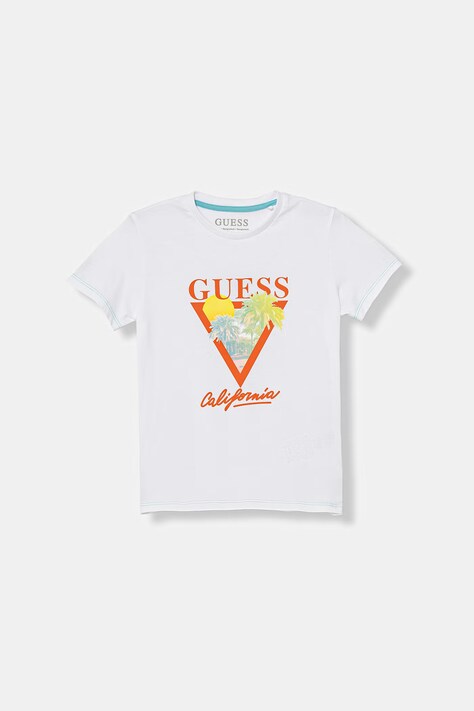 Guess t-shirt dziecięcy bawełniany biały N6GI10 K8HM4