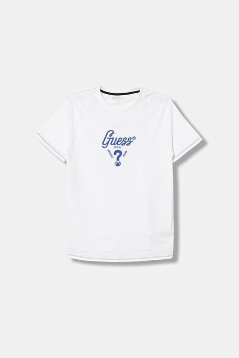 Guess t-shirt bawełniany dziecięcy kolor biały z aplikacją L6GI06 K8HM4