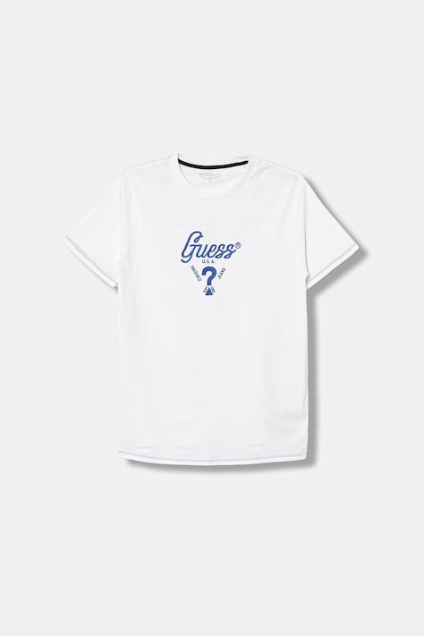 Guess t-shirt bawełniany dziecięcy kolor biały z aplikacją L6GI06 K8HM4
