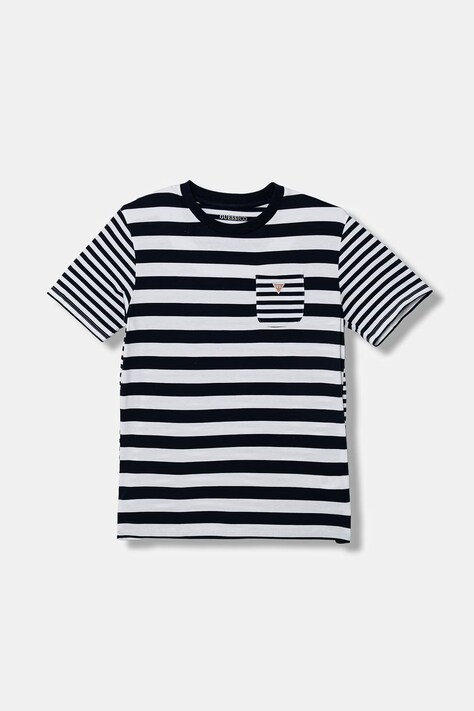 Guess t-shirt dziecięcy bawełniany granatowy L6GI16 K9N34