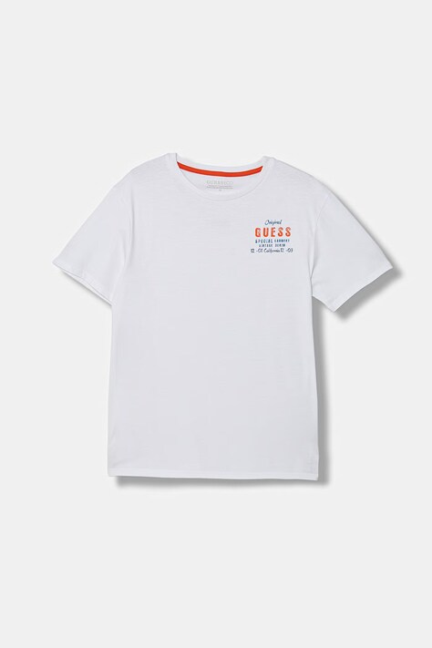 Guess T-shirt dziecięcy bawełniany biały L6GI21 K8HM4