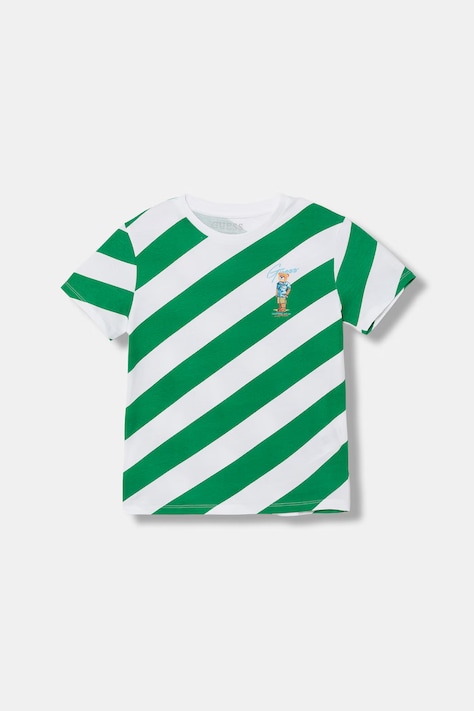 Guess T-shirt damski bawełniany zielony N6GI05 K8HM4