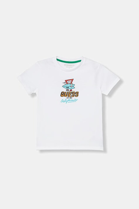Guess t-shirt dziecięcy bawełniany biały N6GI12 K8HM4