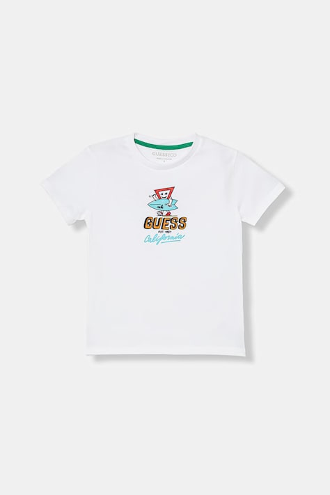 Guess t-shirt dziecięcy bawełniany biały N6GI12 K8HM4