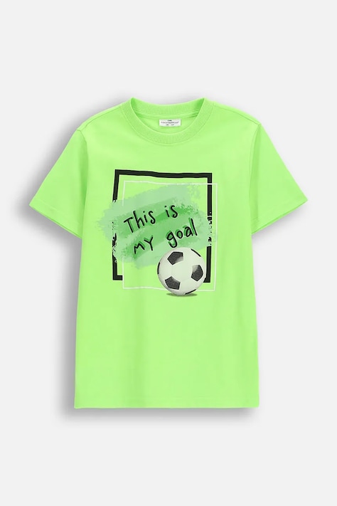 Detské tričko Coccodrillo zelená farba, s potlačou, EVERYDAY BOY