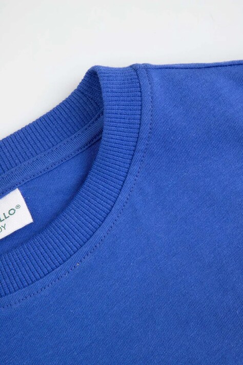 Coccodrillo t-shirt bawełniany dziecięcy kolor fioletowy z nadrukiem EVERYDAY BOY