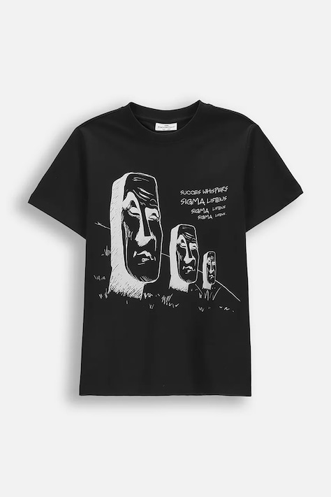 Detské bavlnené tričko Coccodrillo čierna farba, s potlačou, EVERYDAY BOY