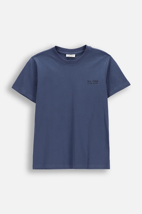 Детска памучна тениска Coccodrillo в синьо с принт EVERYDAY BOY