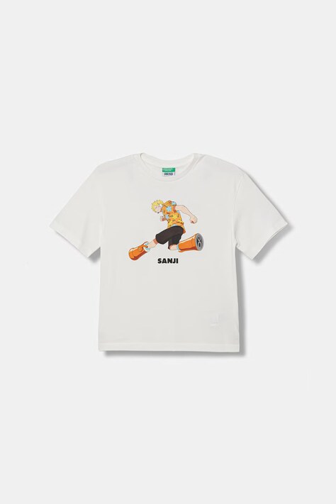 United Colors of Benetton tričko detské bavlnené biele 3MI5C10S9