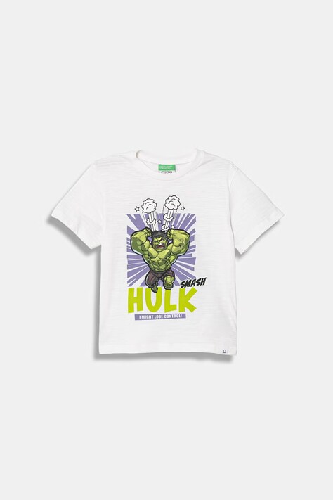 United Colors of Benetton t-shirt dziecięcy bawełniany biały 3SDLG10ML