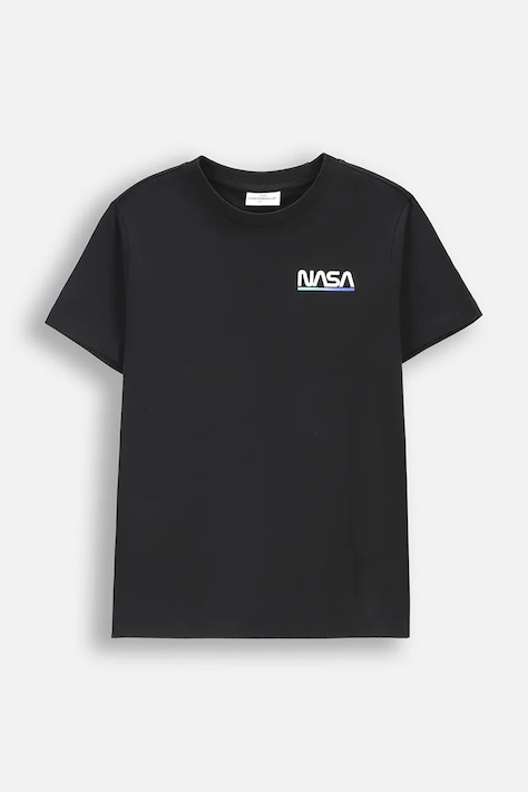 Coccodrillo t-shirt dziecięcy bawełniany czarny LICENCE BOY