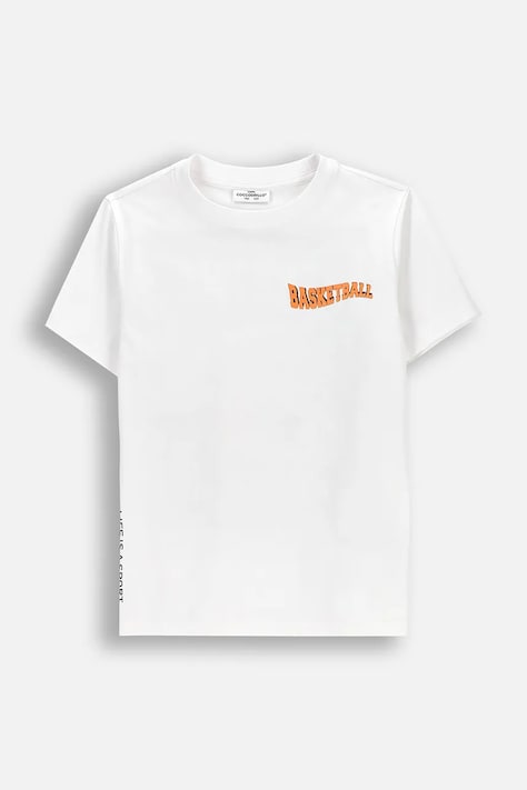 Coccodrillo t-shirt παιδικό βαμβακερό λευκό MORE FUN BOY