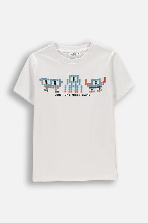 Coccodrillo T-shirt παιδικό βαμβακερό λευκό MORE FUN BOY KIDS