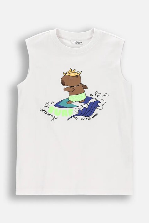 Coccodrillo τοπ Γυναικείο βαμβακερό λευκό EVERYDAY BOY