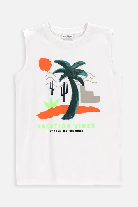 Coccodrillo футболка дитяча бавовняна біла EVERYDAY BOY