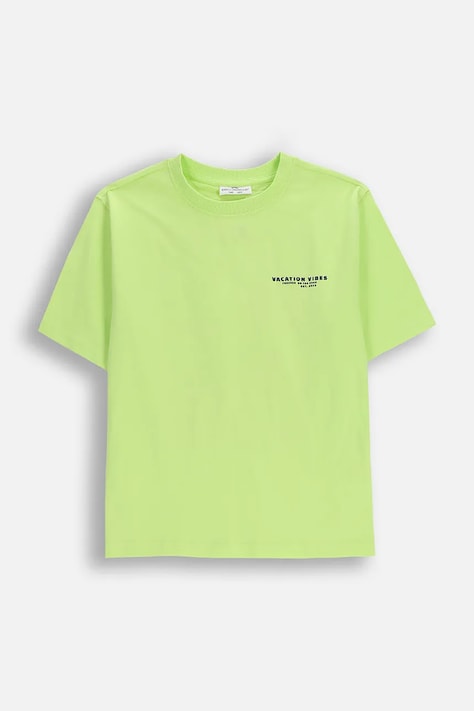 Coccodrillo majica za djecu od pamuka zelena TAKE ME TO THE HOLIDAY BOY JUNIOR