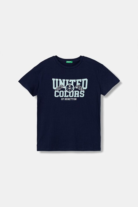United Colors of Benetton tricou pentru copii, din bumbac bleumarin 3I1XC10TF