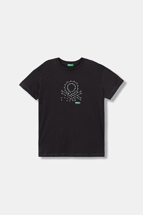 United Colors of Benetton tricou pentru copii, din bumbac gri 3I1XC10TF