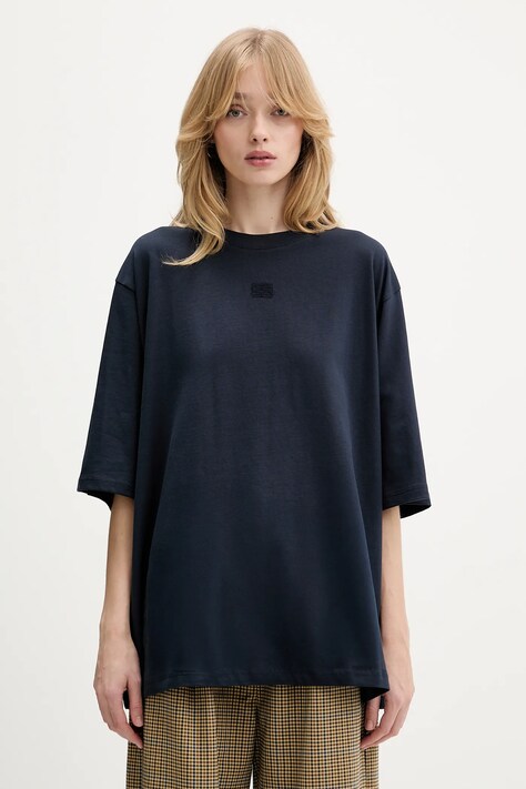 Gestuz t-shirt bawełniany damski kolor niebieski 10910971