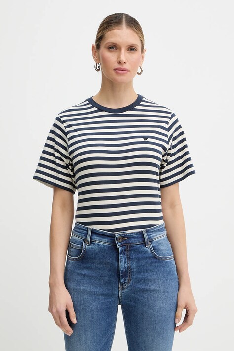 Weekend Max Mara t-shirt bawełniany VENACO damski kolor beżowy 2615971031600