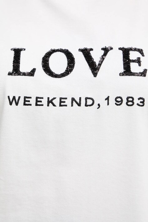 Weekend Max Mara t-shirt bawełniany AGILE damski kolor biały 2615971061600