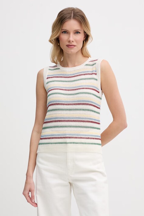 Weekend Max Mara sweter damski lniany PIUMA beżowy 2615361142600