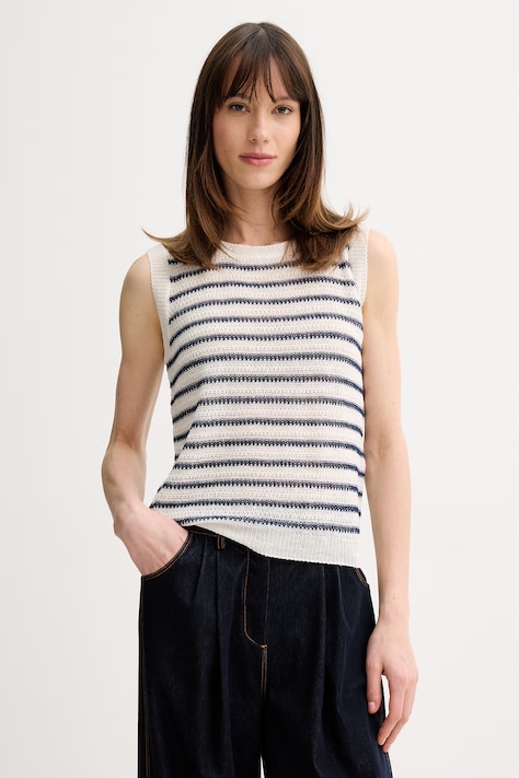 Weekend Max Mara sweter damski lniany PIUMA beżowy 2615361142600