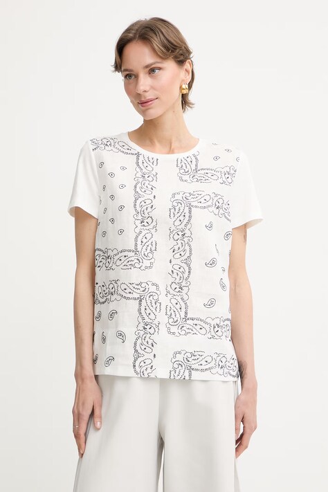 Weekend Max Mara t-shirt Γυναικείο βαμβακερό GENIO λευκό 2615941072600