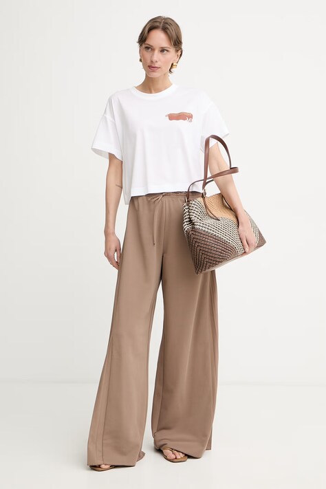 MM by Max Mara футболка жіноча бавовняна FUNALE — фото 2