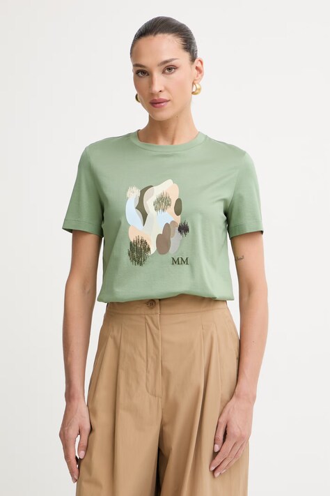 MM by Max Mara T-shirt γυναικείο βαμβακερό LICENZA πράσινο 2616941108600