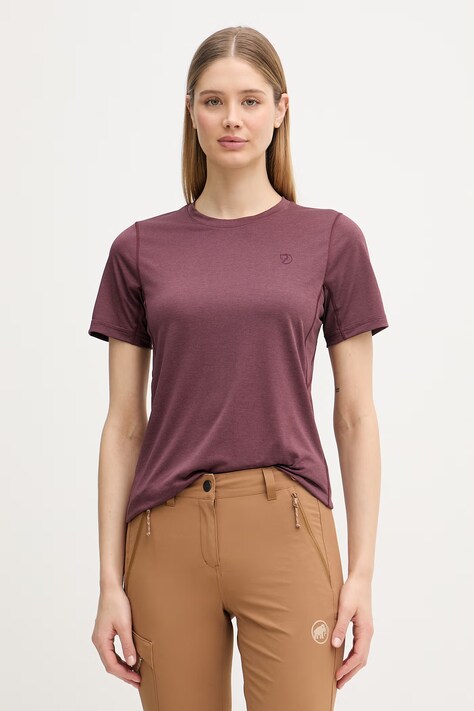 Fjallraven T-shirt sportowy damski Abisko Day bordowy F84106