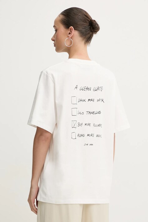 Stine Goya t-shirt bawełniany damski kolor biały SG-PS26-T009-2243P