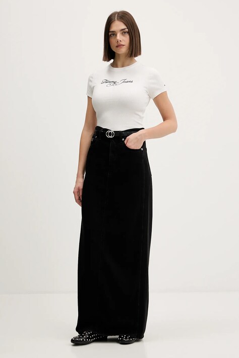 Tommy Jeans t-shirt damski kolor beżowy DW0DW21838