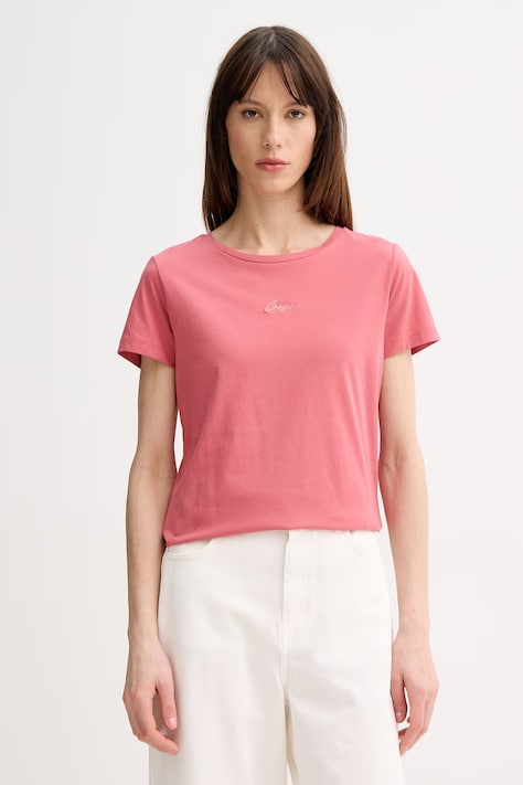 BOSS Orange T-shirt damski bawełniany C Elove embro różowy 50554696