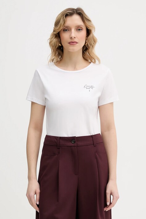 BOSS Orange t-shirt bawełniany  C Elove 1 damski kolor biały 50556994