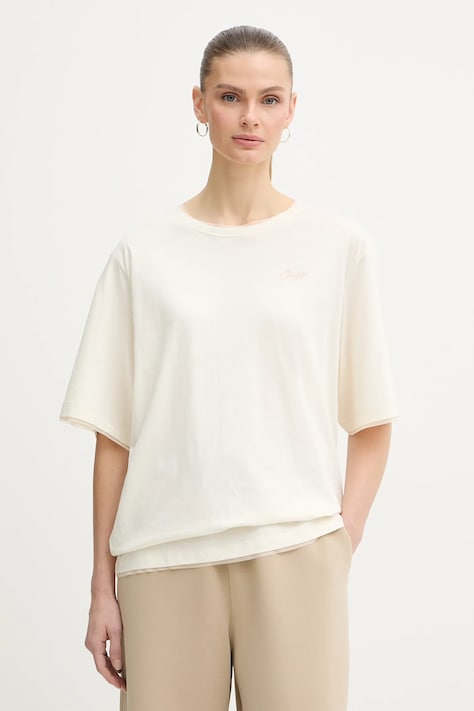 BOSS Orange t-shirt bawełniany C Epliete damski kolor beżowy 50565191