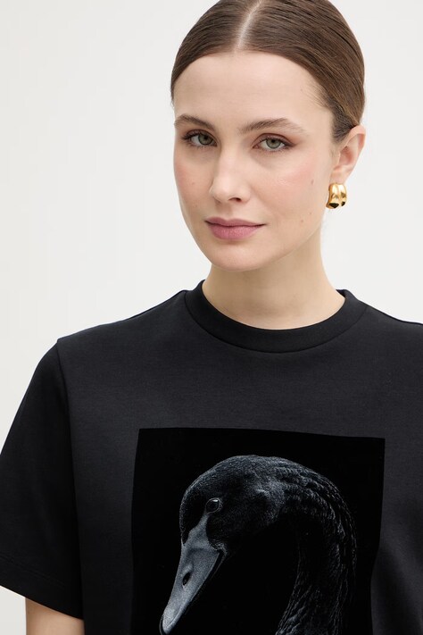 BOSS t-shirt Eharpa2 damski kolor czarny 50563277