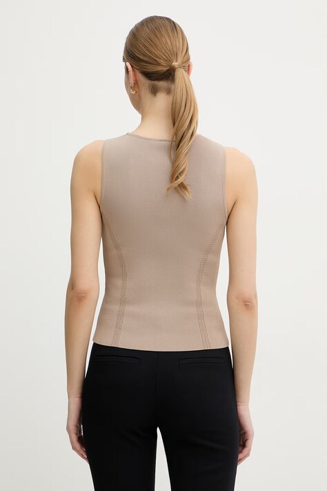 Marciano by Guess топ жіночий з віскозою KASHU — SS26-TSD042, бежевий — фото 3