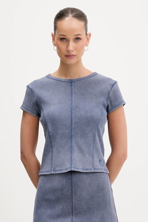 Hugo Blue t-shirt Dispray_B damski kolor niebieski 50552813