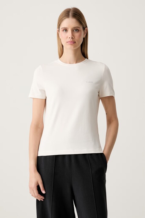 Guess t-shirt γυναικείο με βαμβάκι TRACEY λευκό V6RI07 J1314