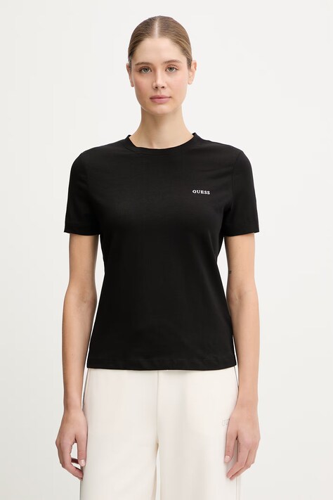 Guess t-shirt TRACEY damski kolor czarny V6RI07 J1314