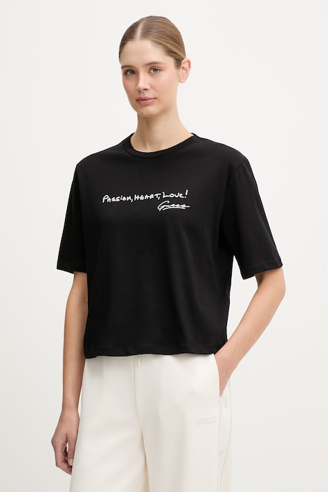 Guess tricou din bumbac SOPHIE culoarea negru, V6RI09 I3Z14