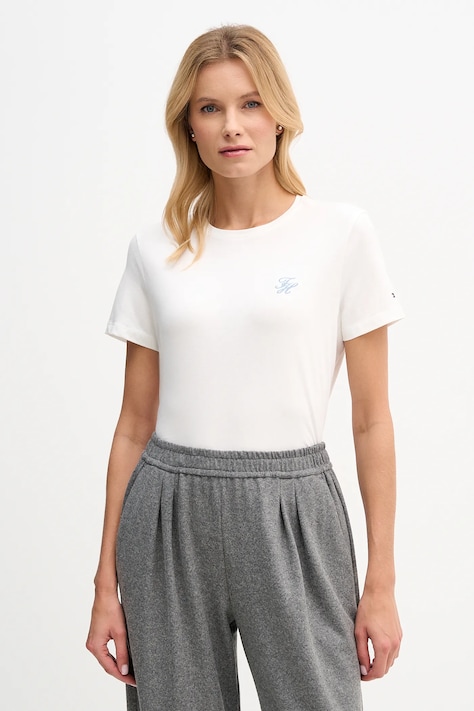 Tommy Hilfiger t-shirt donna colore bianco WW0WW47809
