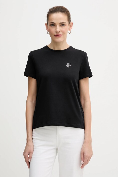 Tommy Hilfiger t-shirt damski kolor czarny WW0WW47809