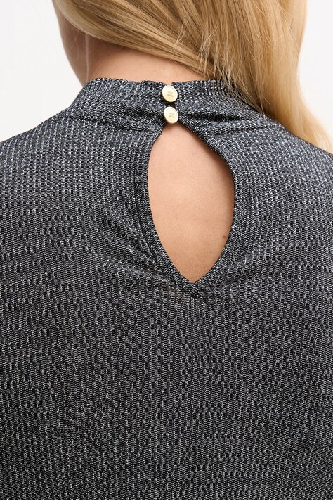 Tommy Hilfiger longsleeve damskie kolor szary z półgolfem WW0WW49391