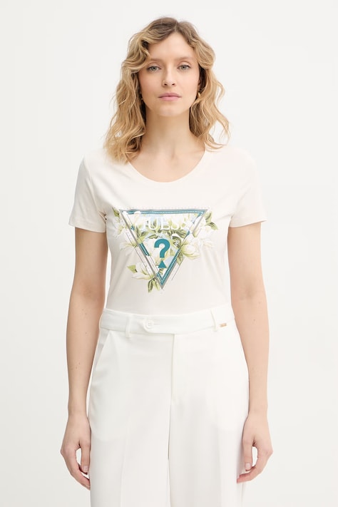 Guess tricou CAMELIA culoarea bej, W6RI35 J1314