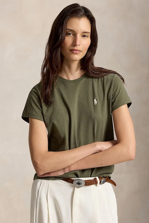 Polo Ralph Lauren tričko bavlnené dámske zelené 211B14605